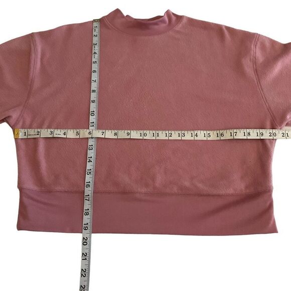 Abound Sweatshirt Cropped High Neck Super Soft Pink Mauve Long Sleeves Small - Picture 5 of 9